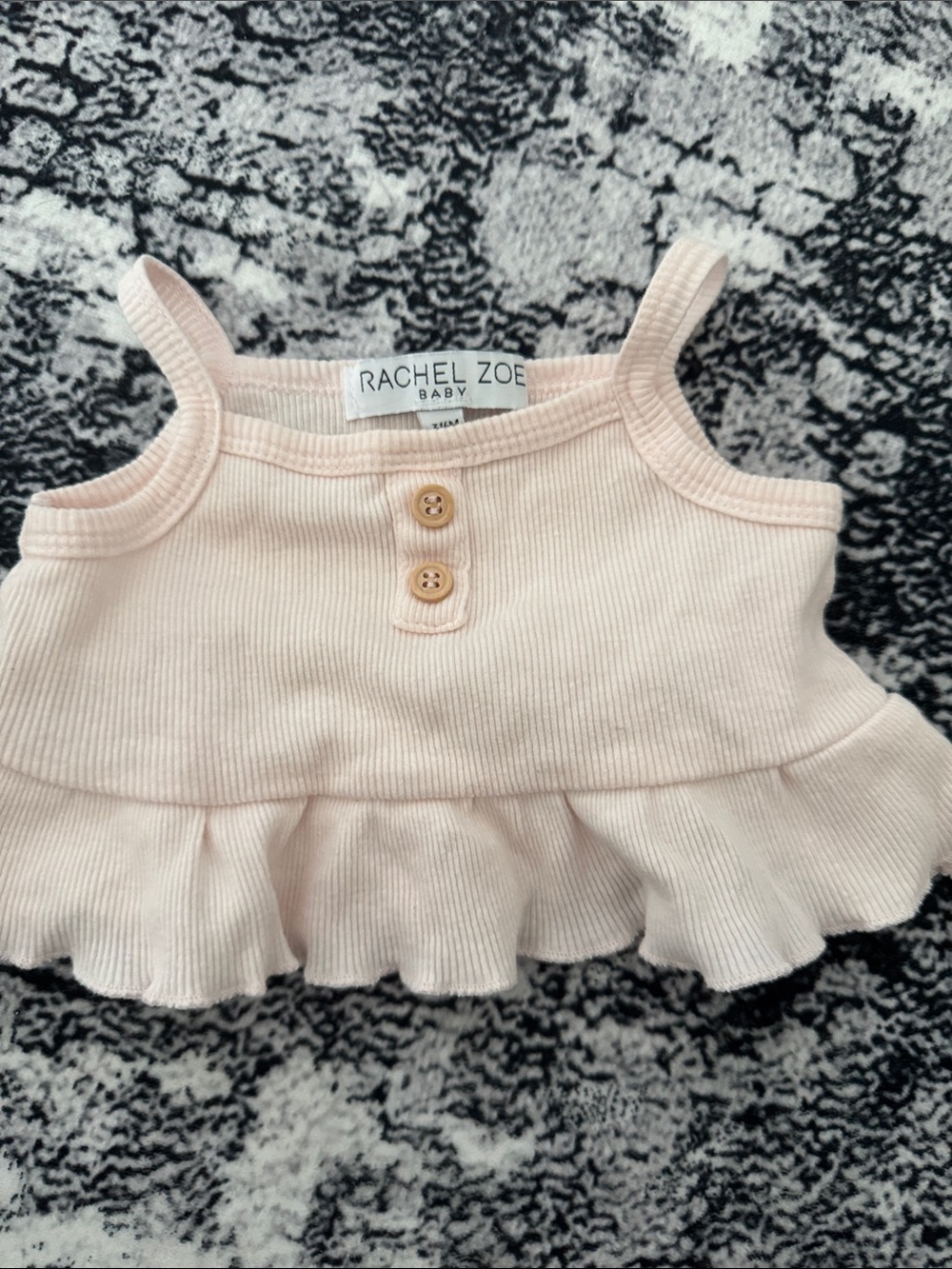 Rachel Zoe Pale Pink Ruffle Tank & Shorts Set - Picture 2 of 3